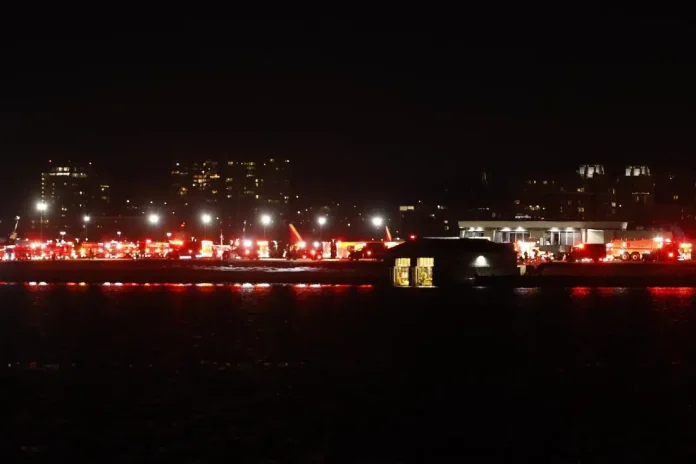 A commercial airplane collided with a Black Hawk helicopter in midair on Wednesday night as the jet, operated by PSA Airlines for American Airlines